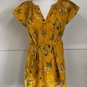Motherhood Mustard Floral Blouse